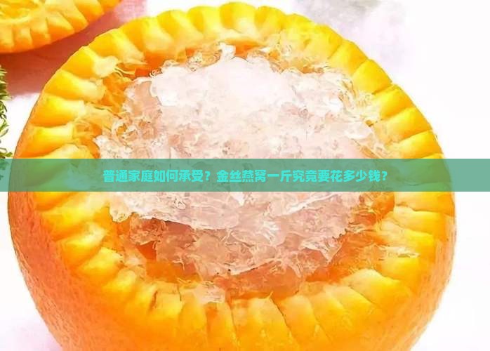 普通家庭如何承受？金丝燕窝一斤究竟要花多少钱？