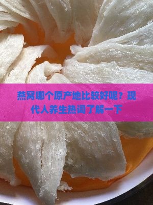 燕窝哪个原产地比较好呢？现代人养生热词了解一下