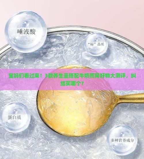 宝妈们看过来！3款养生壶搭配牛奶燕窝好物大测评，纠结买哪个？