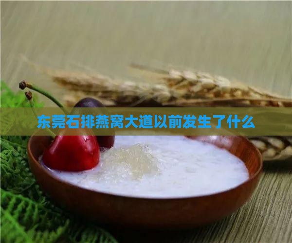 东莞石排燕窝大道以前发生了什么