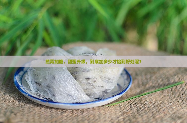燕窝加糖，甜蜜升级，到底加多少才恰到好处呢？