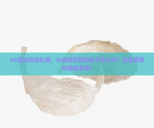90后妈妈哺乳期，小仙炖燕窝的瓶子怎么叫？宝宝营养的秘密武器！