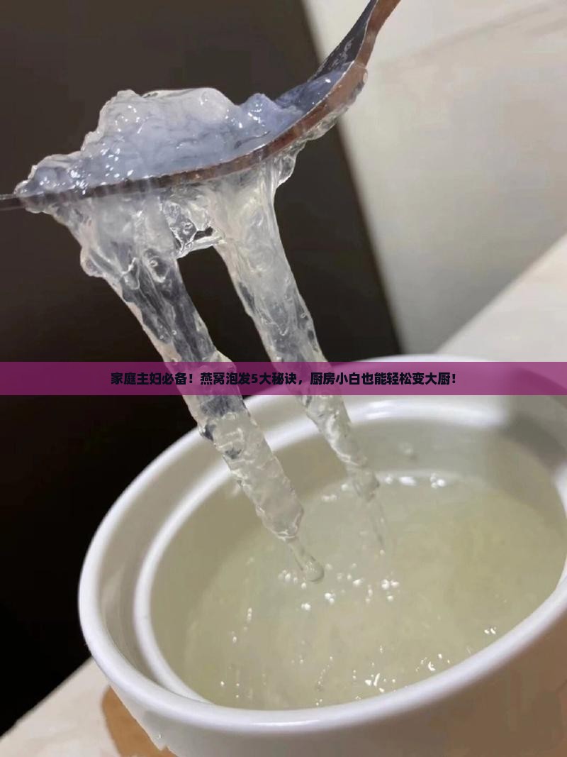 家庭主妇必备！燕窝泡发5大秘诀，厨房小白也能轻松变大厨！