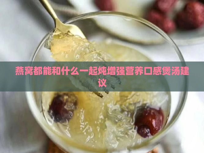 燕窝都能和什么一起炖增强营养口感煲汤建议