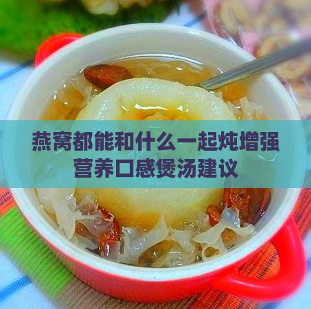 燕窝都能和什么一起炖增强营养口感煲汤建议
