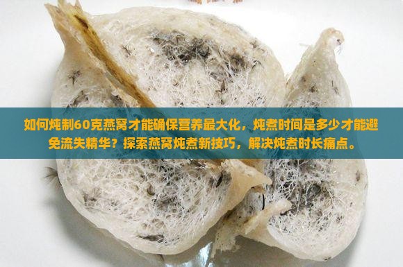 如何炖制60克燕窝才能确保营养最大化，炖煮时间是多少才能避免流失精华？探索燕窝炖煮新技巧，解决炖煮时长痛点。
