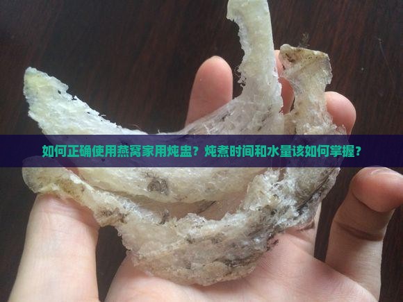 如何正确使用燕窝家用炖盅？炖煮时间和水量该如何掌握？