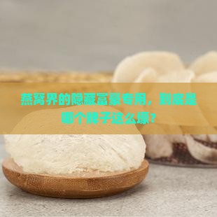 燕窝界的隐藏富豪专用，到底是哪个牌子这么壕？