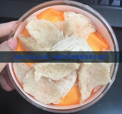 家庭燕窝达人必备：炖煮燕窝的温度是多少度呢？