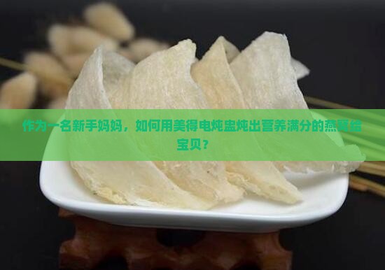 作为一名新手妈妈，如何用美得电炖盅炖出营养满分的燕窝给宝贝？