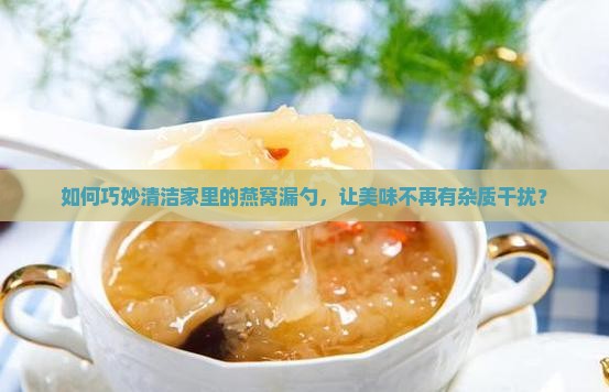 如何巧妙清洁家里的燕窝漏勺，让美味不再有杂质干扰？