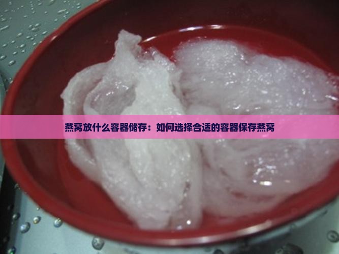 燕窝放什么容器储存：如何选择合适的容器保存燕窝
