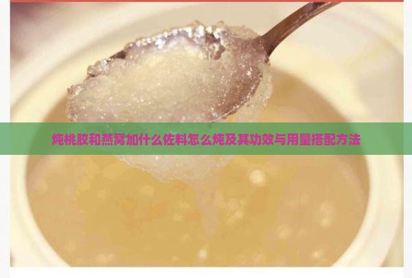 炖桃胶和燕窝加什么佐料怎么炖及其功效与用量搭配方法