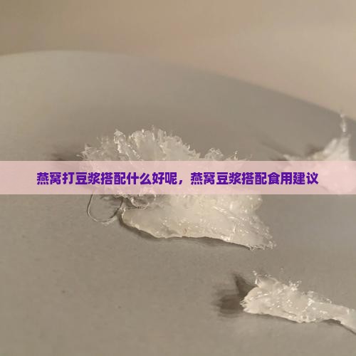 燕窝打豆浆搭配什么好呢，燕窝豆浆搭配食用建议