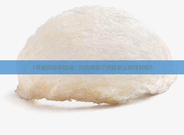 1号厨房新手提问：川贝炖梨子燕窝怎么做才好吃？