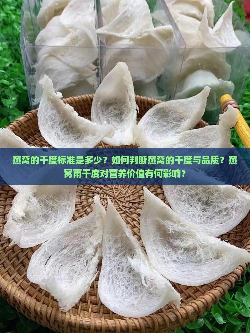 燕窝的干度标准是多少？如何判断燕窝的干度与品质？燕窝雨干度对营养价值有何影响？