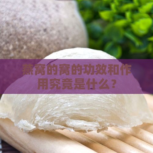 燕窝的窝的功效和作用究竟是什么？