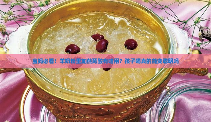 宝妈必看！羊奶粉里加燕窝酸有啥用？孩子喝真的能变聪明吗