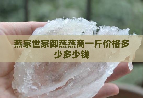 燕家世家御燕燕窝一斤价格多少多少钱