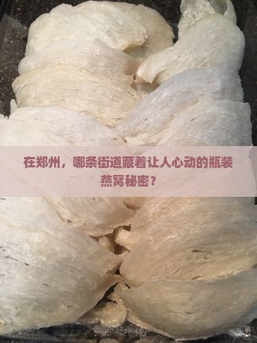在郑州，哪条街道藏着让人心动的瓶装燕窝秘密？