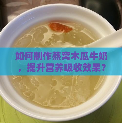 如何制作燕窝木瓜牛奶，提升营养吸收效果？