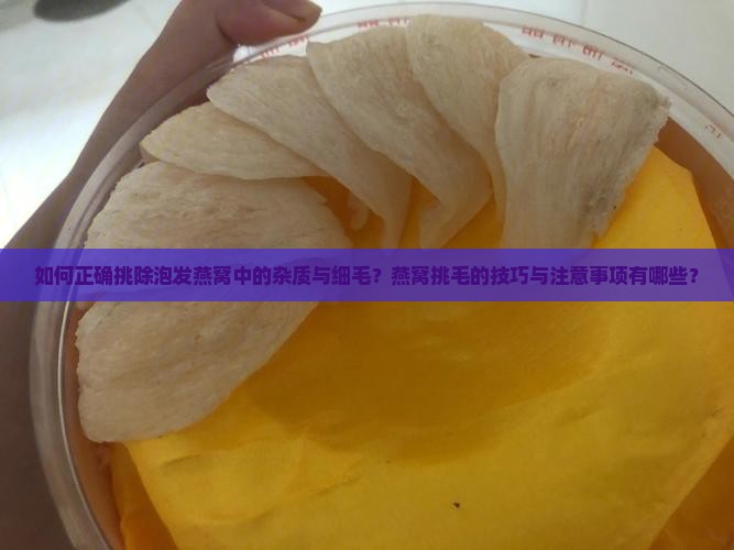 如何正确挑除泡发燕窝中的杂质与细毛？燕窝挑毛的技巧与注意事项有哪些？