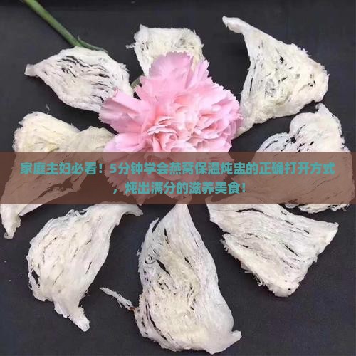 家庭主妇必看！5分钟学会燕窝保温炖盅的正确打开方式，炖出满分的滋养美食！
