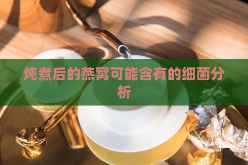炖煮后的燕窝可能含有的细菌分析
