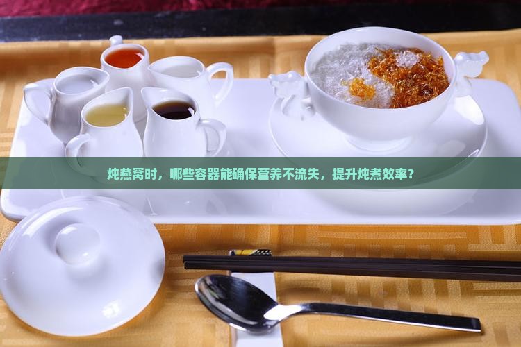 炖燕窝时，哪些容器能确保营养不流失，提升炖煮效率？