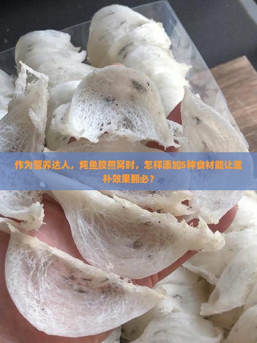 作为营养达人，炖鱼胶燕窝时，怎样添加5种食材能让滋补效果翻必？