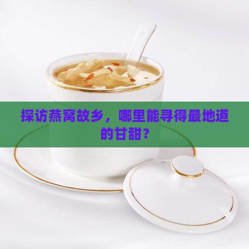 探访燕窝故乡，哪里能寻得最地道的甘甜？