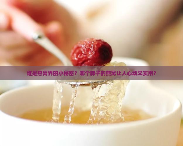 谁是燕窝界的小秘密？哪个牌子的燕窝让人心动又实用？