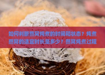 如何判断燕窝炖煮的时间和状态？炖煮燕窝的适宜时长是多少？燕窝炖煮过程中的注意事项有哪些？