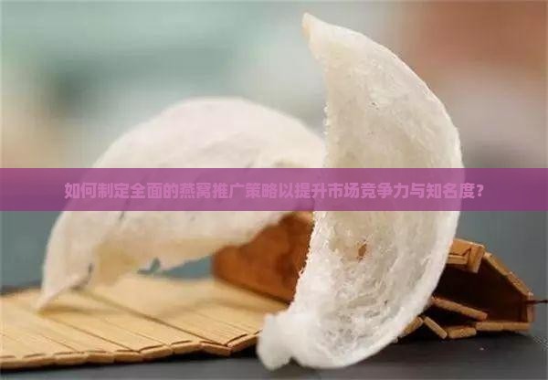 如何制定全面的燕窝推广策略以提升市场竞争力与知名度？