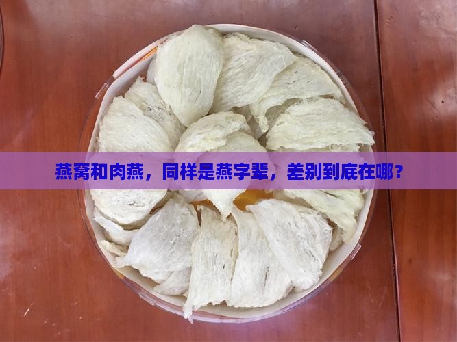 燕窝和肉燕的区别是什么