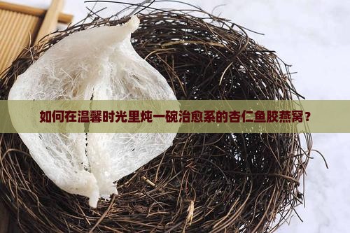 杏仁鱼胶炖燕窝怎么做