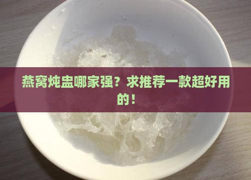 燕窝炖盅推荐哪个好用的