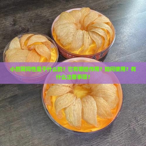 小燕窝同性是干什么的