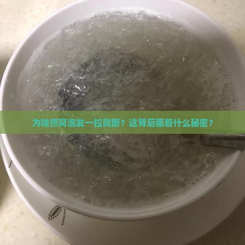 为什么燕窝泡发一拉就断