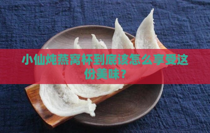 小仙炖燕窝杯怎么用的