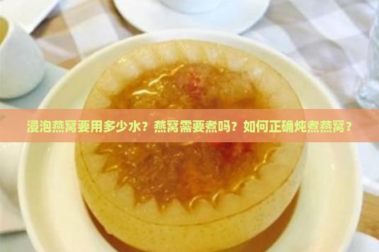 浸泡燕窝要用多少水煮