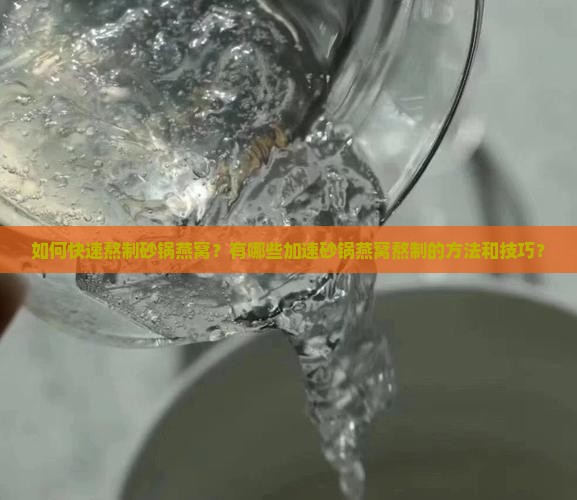 砂锅燕窝怎么熬的快些