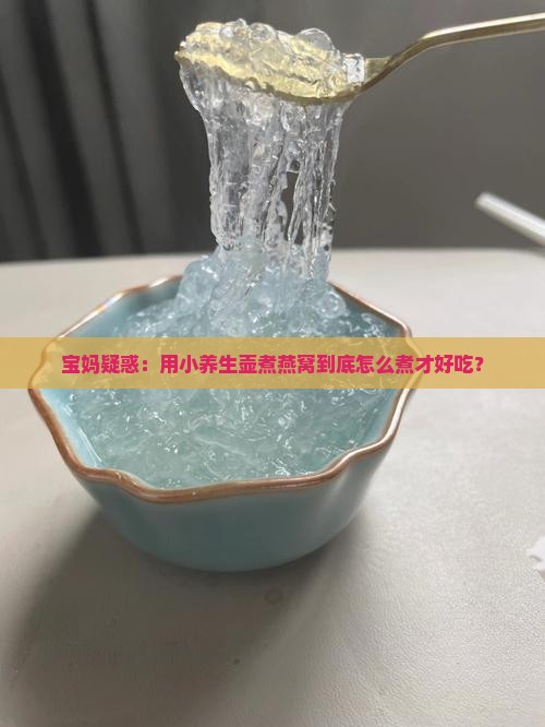小养生壶煮燕窝怎么煮