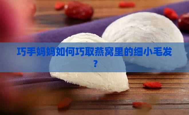 没有镊子怎么取燕窝毛发
