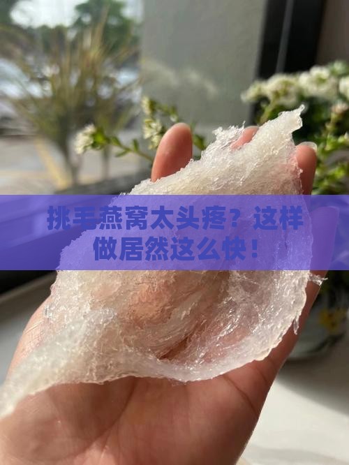 毛燕窝怎么挑毛才快些