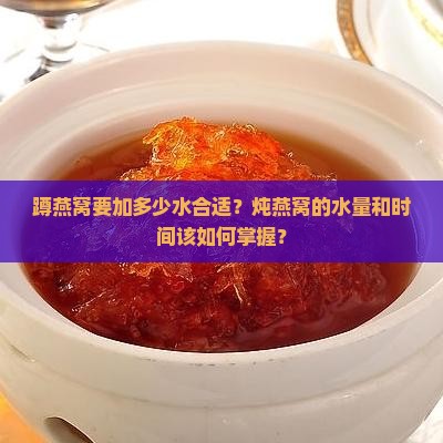 蹲燕窝要加多少水合适