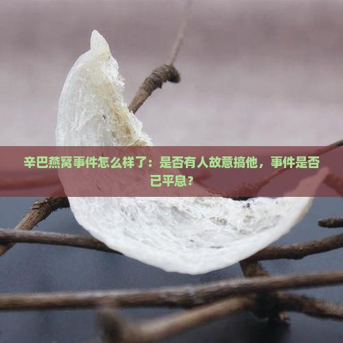 辛巴燕窝事件怎么样了