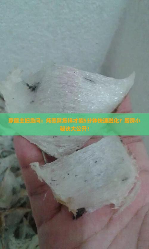 燕窝怎么炖融化的快一些