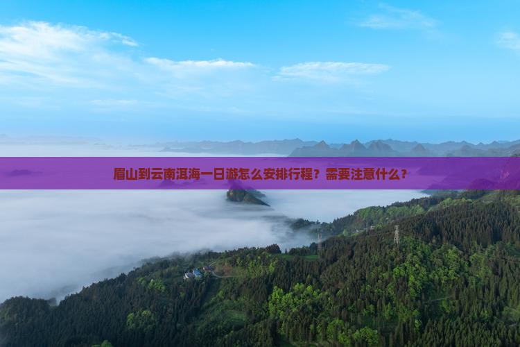 眉山到云南洱海一日游怎么安排行程？需要注意什么？