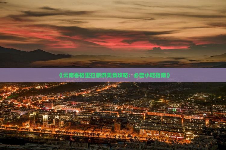 《云南香格里拉旅游美食攻略：必尝小吃指南》